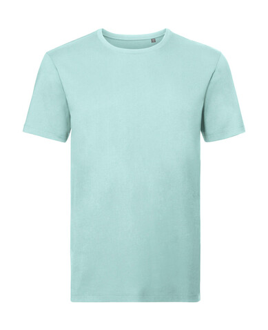 Russell Europe Men`s Pure Organic Tee, Aqua, XL bedrucken, Art.-Nr. 119003286