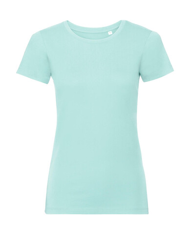 Russell Europe Ladies´ Pure Organic Tee, Aqua, XS bedrucken, Art.-Nr. 120003282 Russell Europe Ladies´ Pure Organic Tee, Aqua, XS bedrucken, Art.-Nr. 120003282