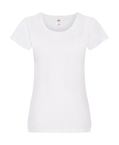 Fruit of the Loom Ladies` Original T, White, XS bedrucken, Art.-Nr. 124010002