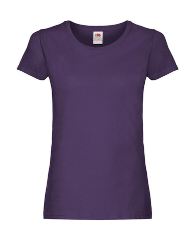 Fruit of the Loom Ladies` Original T, Heather Grey, M bedrucken, Art.-Nr. 124011234