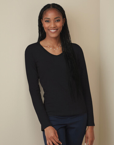 Stedman Stretch-T Long Sleeve for women, Black Opal, XS bedrucken, Art.-Nr. 126051022