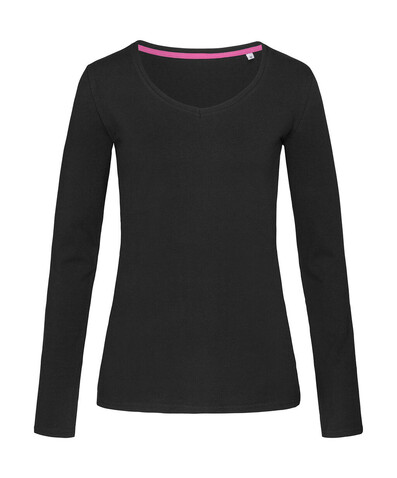 Stedman Stretch-T Long Sleeve for women, Black Opal, XS bedrucken, Art.-Nr. 126051022