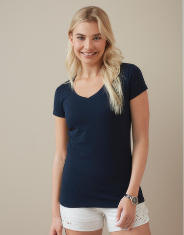 Stedman Stretch-T V-neck for women, White, S bedrucken, Art.-Nr. 137050003 Stedman Stretch-T V-neck for women, White, S bedrucken, Art.-Nr. 137050003