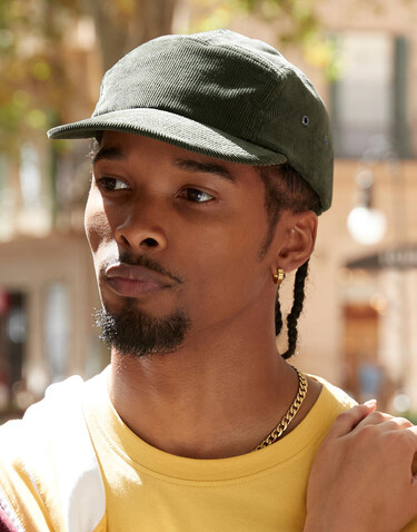 Beechfield EarthAware® Organic Cord Camper Cap, Stone, One Size bedrucken, Art.-Nr. 137690090