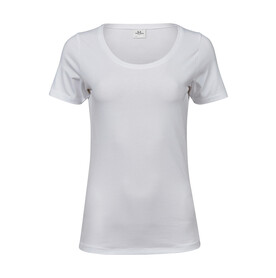 Tee Jays Ladies` Stretch Tee, White, S bedrucken, Art.-Nr. 139540003