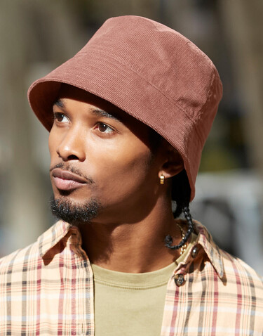 Beechfield EarthAware® Organic Cord Bucket Hat, Stone, S/M bedrucken, Art.-Nr. 139690091