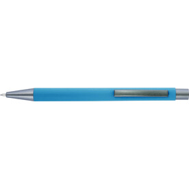 Kugelschreiber mit Softtouch-Oberfläche Emmett – Hellblau bedrucken, Art.-Nr. 018999999_8298 Kugelschreiber mit Softtouch-Oberfläche Emmett – Hellblau bedrucken, Art.-Nr. 018999999_8298
