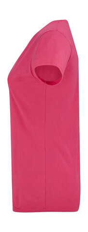 Fruit of the Loom Ladies` Iconic 150 V Neck T, Fuchsia, L bedrucken, Art.-Nr. 146014395