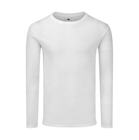 Fruit of the Loom Iconic 150 Classic Long Sleeve T, White, S bedrucken, Art.-Nr. 147010002
