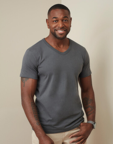 Stedman Ben V-Neck, Slate Grey, XL bedrucken, Art.-Nr. 149051226