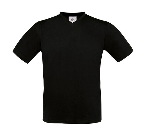 B &amp; C Exact V-neck T-Shirt, Black, S bedrucken, Art.-Nr. 149421013