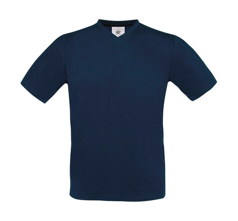 B &amp; C Exact V-neck T-Shirt, Navy, L bedrucken, Art.-Nr. 149422005