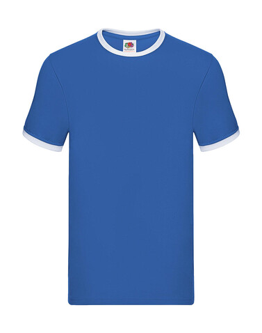 Fruit of the Loom Ringer T, Royal/White, 3XL bedrucken, Art.-Nr. 161013538