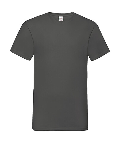 Fruit of the Loom Valueweight V-Neck-Tee, Light Graphite, XL bedrucken, Art.-Nr. 164011356