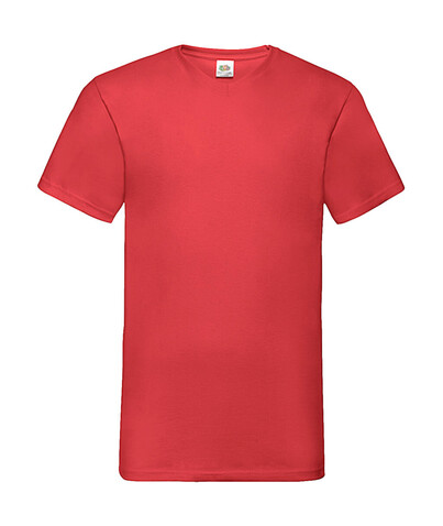 Fruit of the Loom Valueweight V-Neck-Tee, Red, S bedrucken, Art.-Nr. 164014003