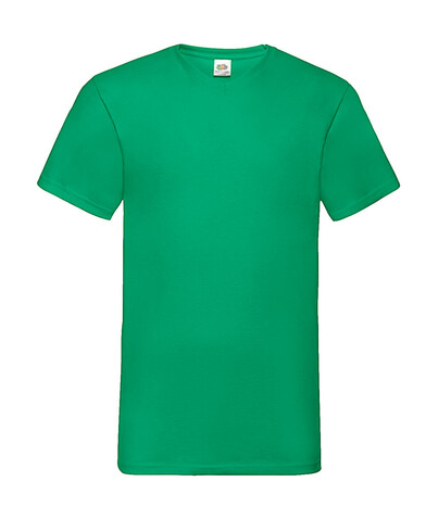 Fruit of the Loom Valueweight V-Neck-Tee, Kelly Green, XL bedrucken, Art.-Nr. 164015186