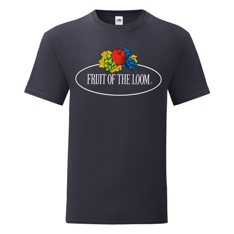 Fruit of the Loom Vintage T Large Logo Print, Deep Navy, 2XL bedrucken, Art.-Nr. 166012027