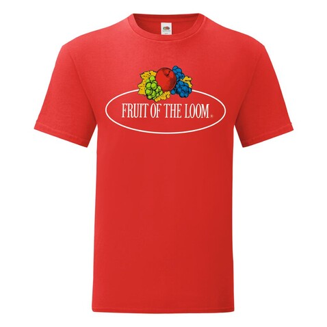 Fruit of the Loom Vintage T Large Logo Print, Red, M bedrucken, Art.-Nr. 166014004