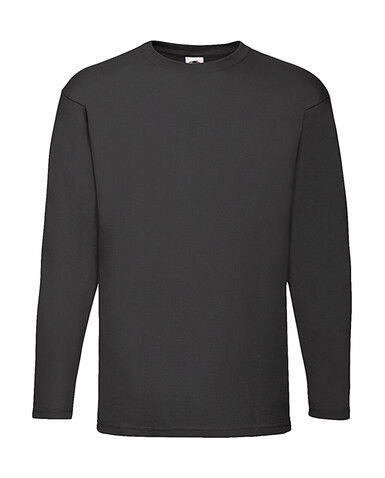 Fruit of the Loom Valueweight LS T, Black, L bedrucken, Art.-Nr. 170011015