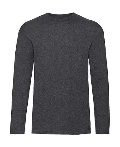 Fruit of the Loom Valueweight LS T, Dark Heather Grey, 3XL bedrucken, Art.-Nr. 170011268