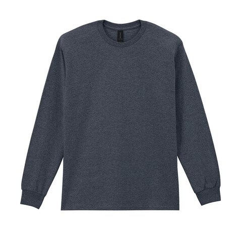 Gildan Ultra Cotton Adult T-Shirt LS, Dark Heather, 4XL bedrucken, Art.-Nr. 171091269
