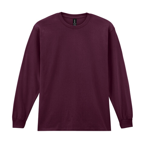Gildan Ultra Cotton Adult T-Shirt LS, Maroon, 3XL bedrucken, Art.-Nr. 171094458
