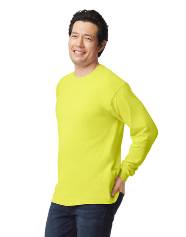 Gildan Ultra Cotton Adult T-Shirt LS, Dark Heather, 4XL bedrucken, Art.-Nr. 171091269