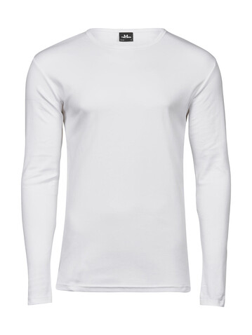 Tee Jays Men`s LS Interlock T-Shirt, White, 2XL bedrucken, Art.-Nr. 174540007