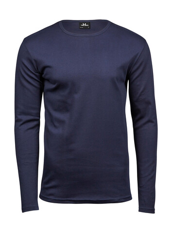 Tee Jays Men`s LS Interlock T-Shirt, Navy, M bedrucken, Art.-Nr. 174542004