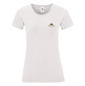 Fruit of the Loom Ladies Vintage T Small Logo Print, White, L bedrucken, Art.-Nr. 179010005