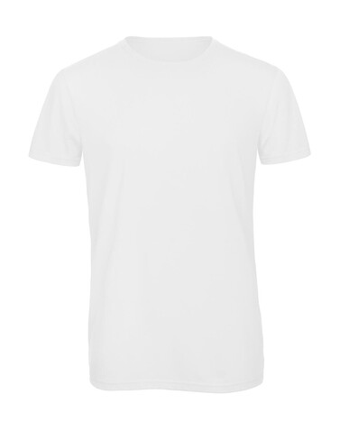 B &amp; C Triblend/men T-Shirt, White, M bedrucken, Art.-Nr. 186420004