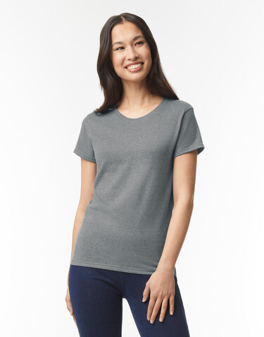 Gildan Heavy Cotton Women`s T-Shirt, White, S bedrucken, Art.-Nr. 194090003