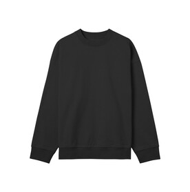 True Blanks Mens Boxy Sweatshirt, Off Black, S bedrucken, Art.-Nr. 200411023