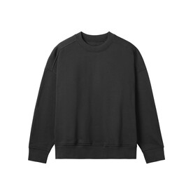 True Blanks Womens Oversized Sweatshirt, Off Black, XS bedrucken, Art.-Nr. 202411022