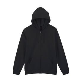 Gildan Softstyle Midweight Full Zip Hooded Sweat, Black, S bedrucken, Art.-Nr. 206091013