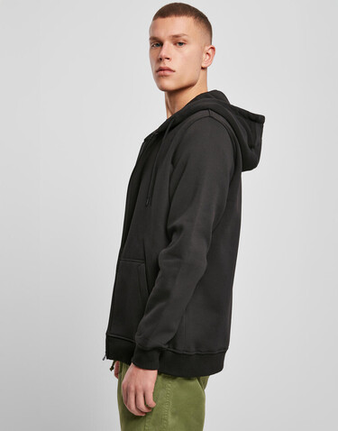 Build Your Brand Heavy Zip Hoody, Black, S bedrucken, Art.-Nr. 206391011