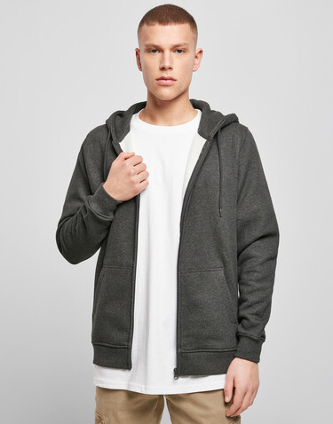 Build Your Brand Heavy Zip Hoody, Black, S bedrucken, Art.-Nr. 206391011