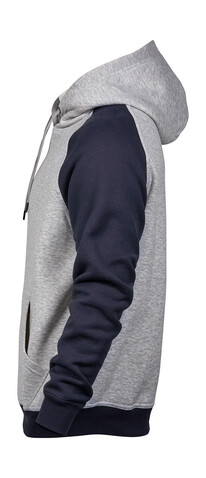 Tee Jays Two-Tone Hooded Sweatshirt, Heather/Navy, S bedrucken, Art.-Nr. 206541523