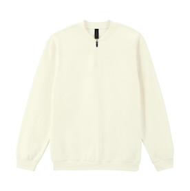 Gildan Softstyle Midweight Adult Fleece 1/4 Zip Sweat, Off White, S bedrucken, Art.-Nr. 207090012