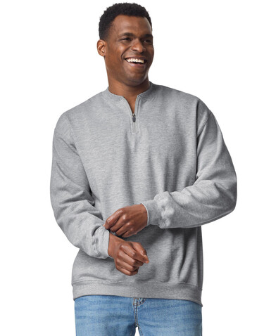 Gildan Softstyle Midweight Adult Fleece 1/4 Zip Sweat, Off White, S bedrucken, Art.-Nr. 207090012