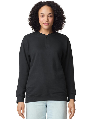 Gildan Softstyle Midweight Adult Fleece 1/4 Zip Sweat, Off White, S bedrucken, Art.-Nr. 207090012