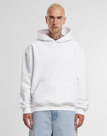 Build Your Brand Ultra Heavy Oversized Hoody, White, XS bedrucken, Art.-Nr. 207390000