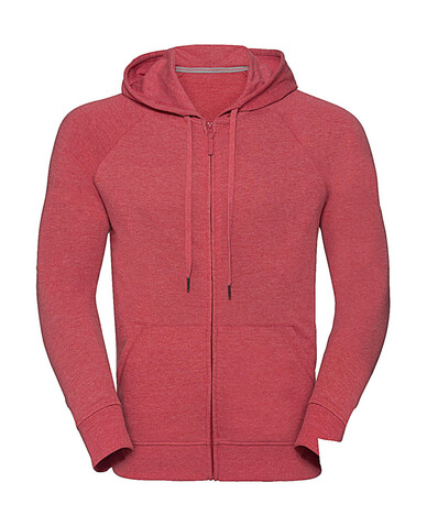Russell Europe Men`s HD Zipped Hood Sweat, Red Marl, 2XL bedrucken, Art.-Nr. 208004177