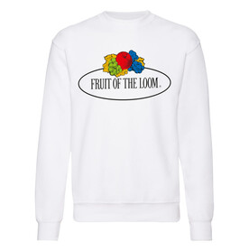 Fruit of the Loom Vintage Sweat Set In Large Logo Print, White, 2XL bedrucken, Art.-Nr. 208010007
