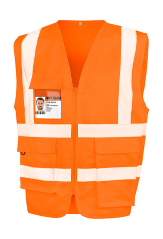 Result Heavy Duty Polycotton Security Vest, Fluorescent Orange, M bedrucken, Art.-Nr. 208334054