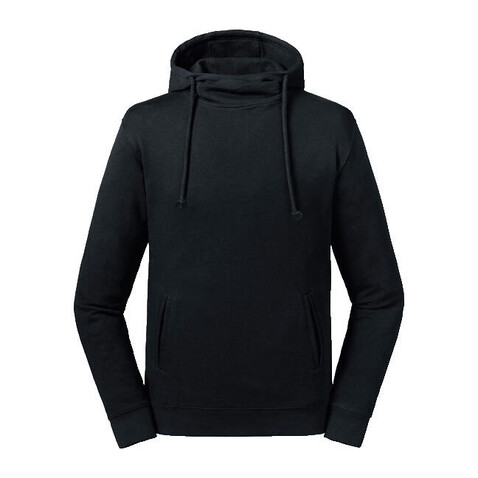 Russell Europe Pure Organic High Collar Hooded Sweat, Black, 3XL bedrucken, Art.-Nr. 209001018
