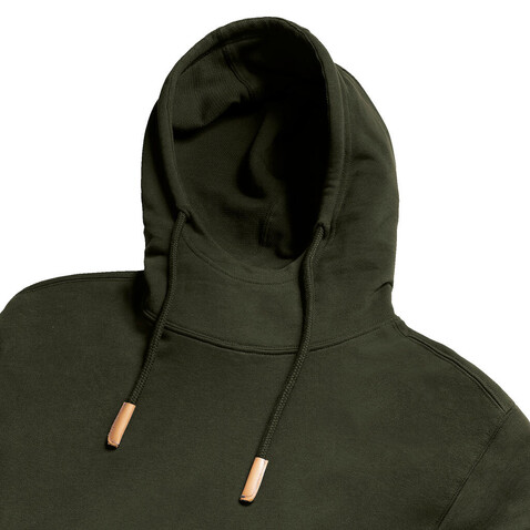 Russell Europe Pure Organic High Collar Hooded Sweat, Black, 3XL bedrucken, Art.-Nr. 209001018