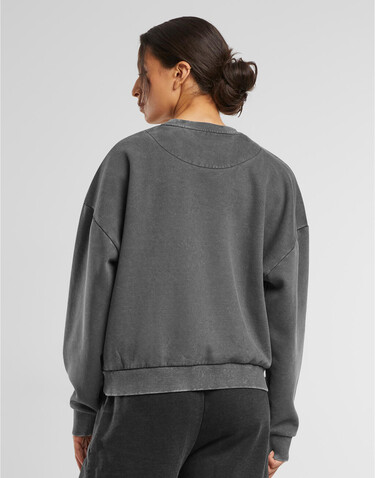 Build Your Brand Ladies Vintage Heavy Crewneck, Black, 5XL bedrucken, Art.-Nr. 209391018