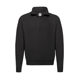 Fruit of the Loom Classic Zip Neck Sweat, Black, S bedrucken, Art.-Nr. 210011013 Fruit of the Loom Classic Zip Neck Sweat, Black, S bedrucken, Art.-Nr. 210011013