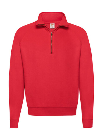 Fruit of the Loom Classic Zip Neck Sweat, Black, S bedrucken, Art.-Nr. 210011013